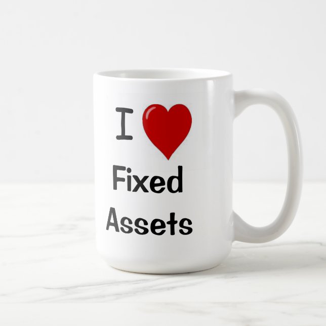 I Love Fixed Assets - I Heart Fixed assets Coffee Mug (Right)