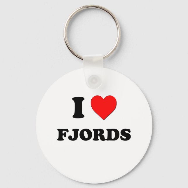 I Love Fjords Key Ring (Front)