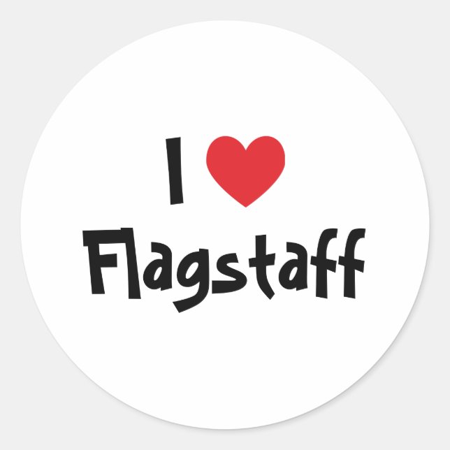 I Love Flagstaff Classic Round Sticker (Front)