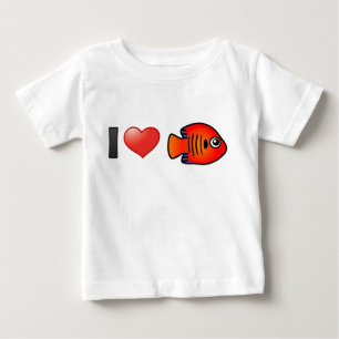 I Love Flame Angelfish Baby T-Shirt