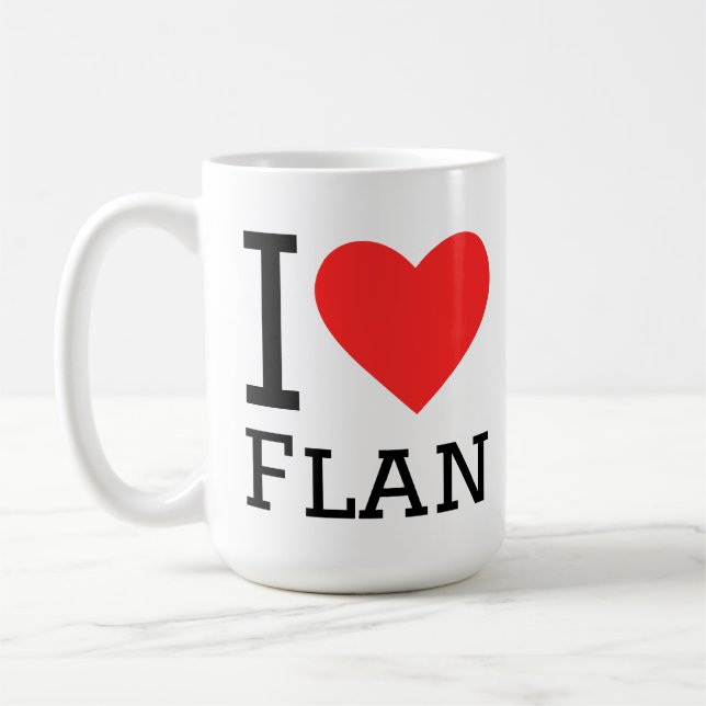 I love flan coffee mug (Left)