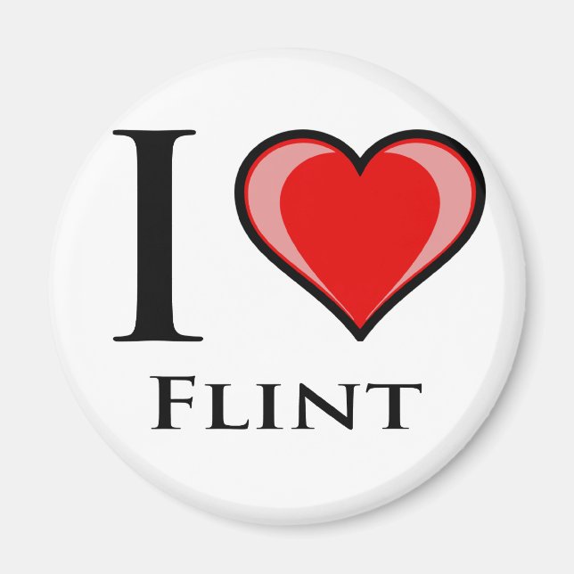 I Love Flint Magnet (Front)