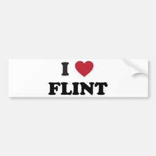 I love Flint Michigan Bumper Sticker