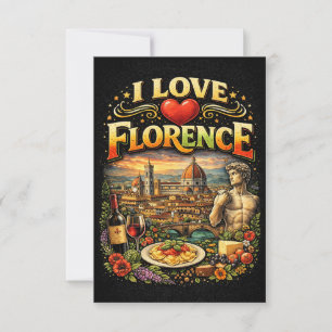 I Love Florence Thank You Card