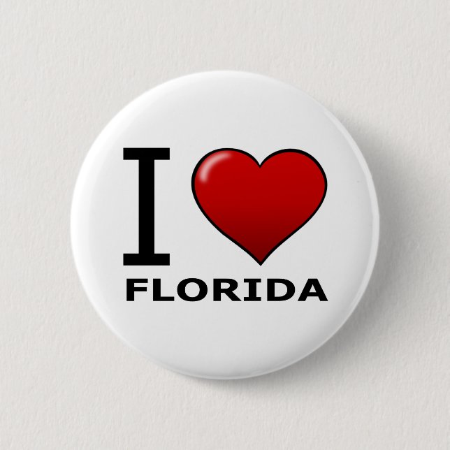 I LOVE FLORIDA 6 CM ROUND BADGE (Front)