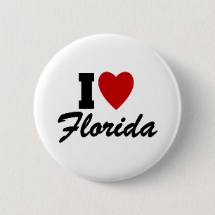 I Love Florida 6 Cm Round Badge