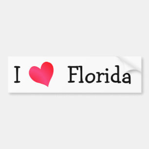 I Love Florida Bumper Sticker