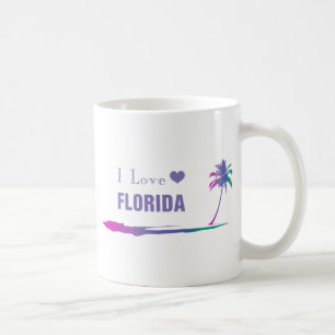 I Love Florida Colourful Purple Coffee Mug