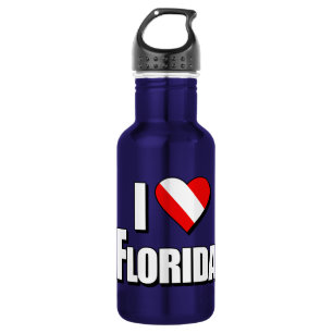 I Love Florida Diving 532 Ml Water Bottle