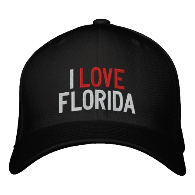I LOVE FLORIDA EMBROIDERED HAT (Front)