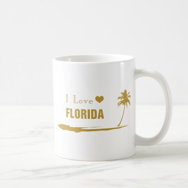 I Love Florida Gold Coffee Mug (Right)