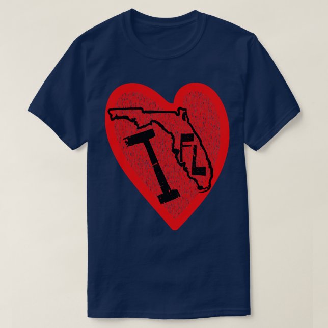 I Love Florida I Heart Florida T-Shirt (Design Front)