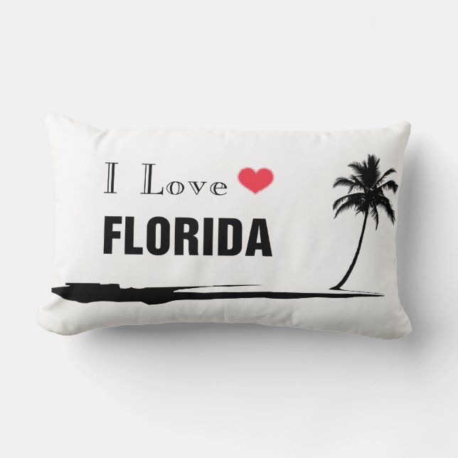 I Love Florida Lumbar Cushion (Front)