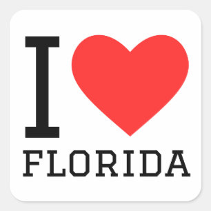 I love florida square sticker