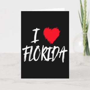 I Love Florida Usa America Beach Vacation Travel T Card
