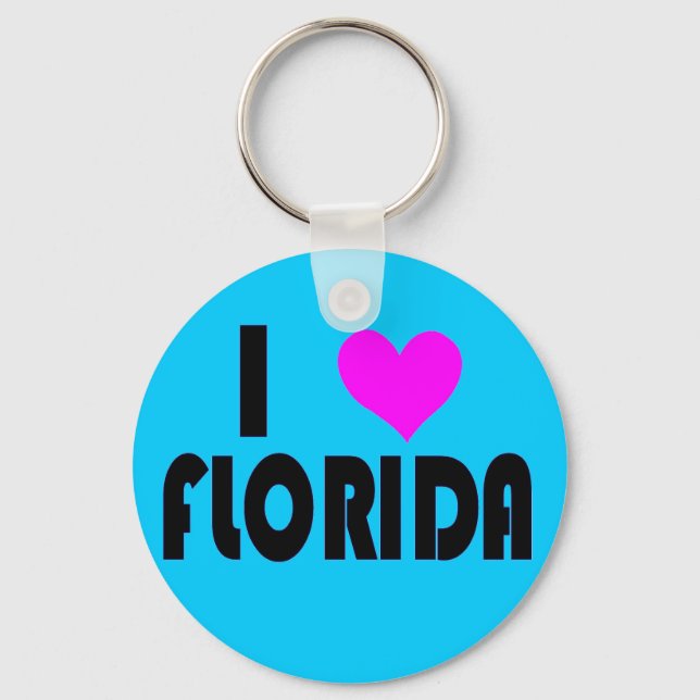 I Love Florida USA keychain (Front)
