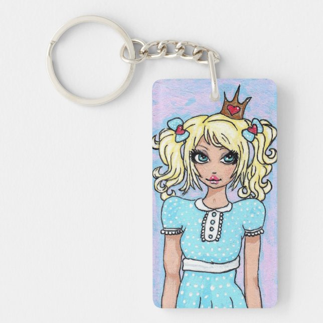 "I Love Fluffy Bunnies!" Key Chain (Front)