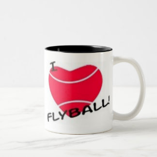 I love flyball Two-Tone coffee mug