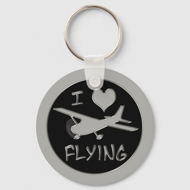I Love Flying Key Ring (Front)