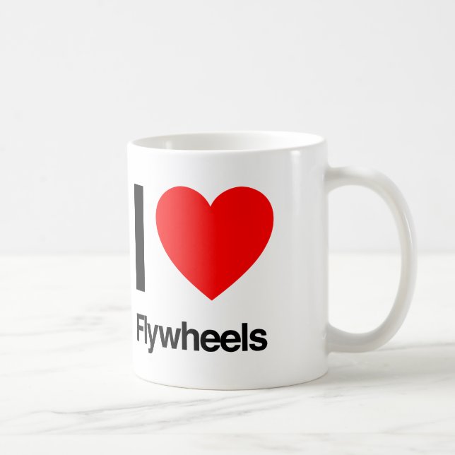 i love flywheels coffee mug (Right)