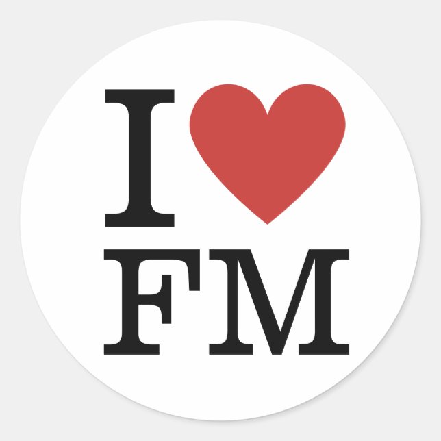 I ❤️ Love FM Facilities Management Staff CUSTOM Classic Round Sticker (Front)