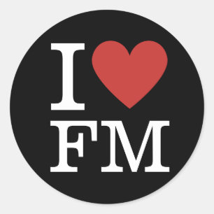 I ❤️ Love FM Facilities Management Staff CUSTOM Classic Round Sticker