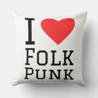 I love folk punk square sticker