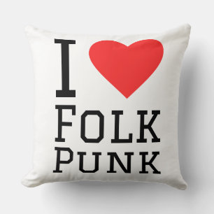 I love folk punk square sticker cushion
