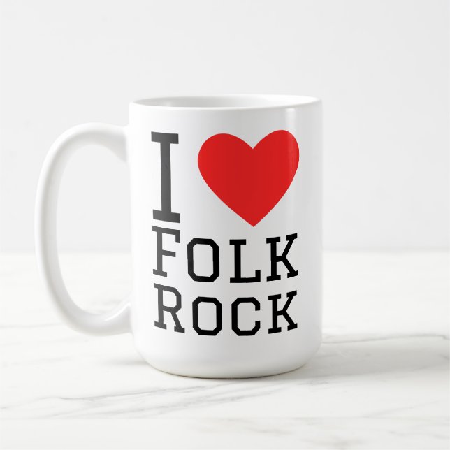 I love folk rock coffee mug (Left)