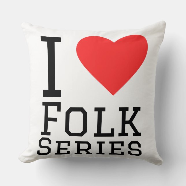 I love folk series cushion (Front)