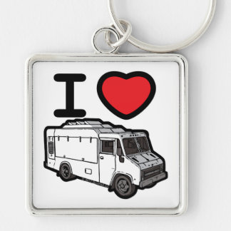 I Love Food Trucks! Key Ring
