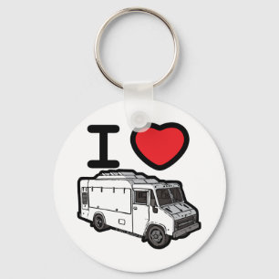I Love Food Trucks! Key Ring