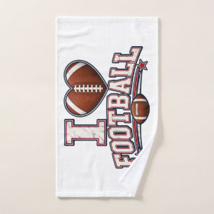 I Love Football Bath Towel Football Dad Gift F
