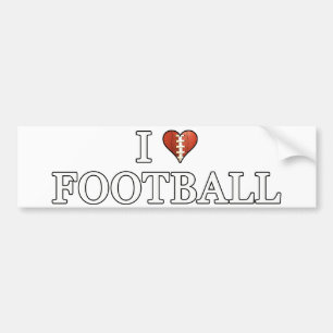 I Love Football Bumper Sticker