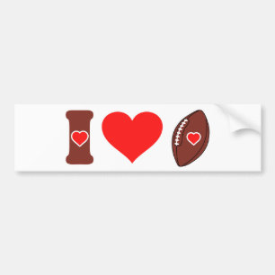 I love Football Bumper Sticker