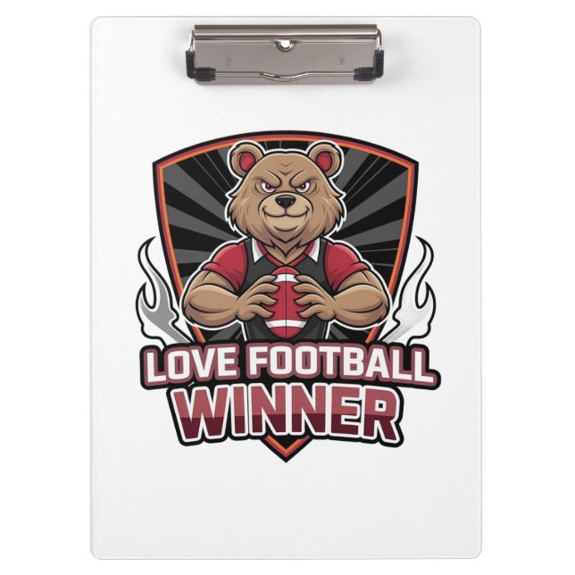 I love football  clipboard (Front)