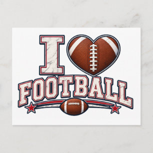 I Love Football Father’s Day Postcard Football D