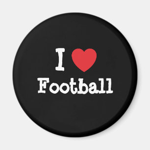 I love Football heart custom personalised Magnet
