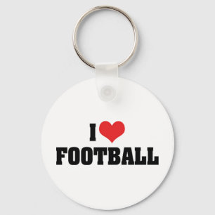 I Love Football Keychain
