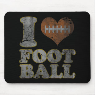 I Love Football Men Women Kids Mouse Pad