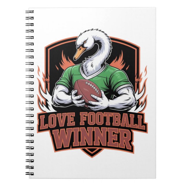 I love football  notebook (Front)