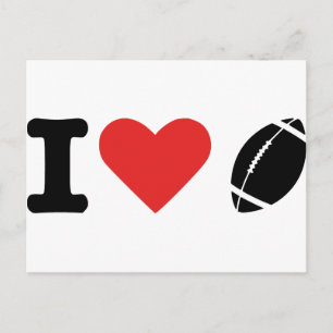I love football postcard