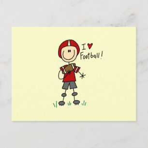 I Love Football Postcard