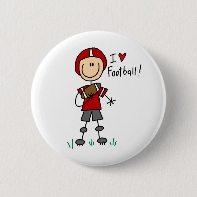 I Love Football Tshirts and Gifts 6 Cm Round Badge (Front)