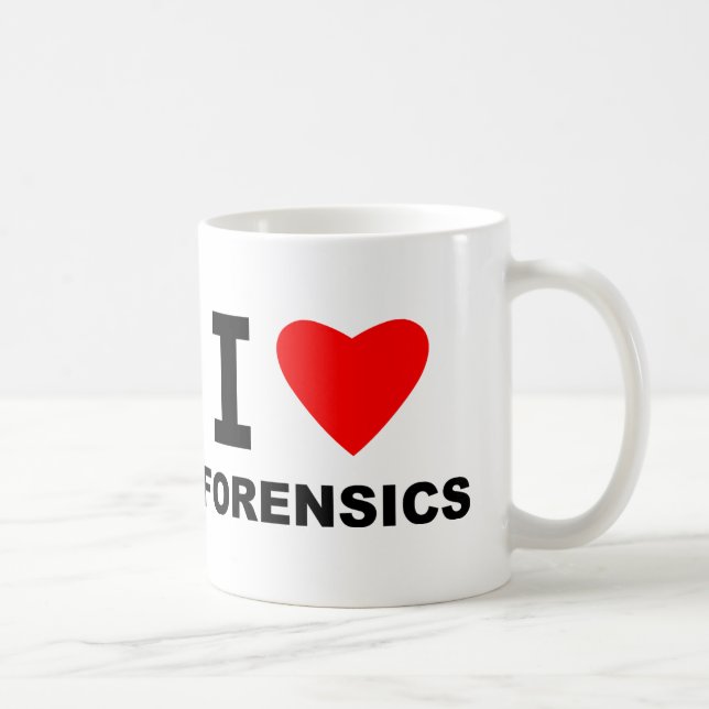 I Love Forensics Coffee Mug (Right)