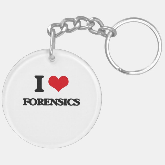 i LOVE fORENSICS Key Ring (Back Right)