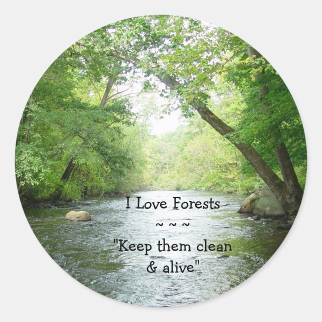 I Love Forests Sticker (Front)