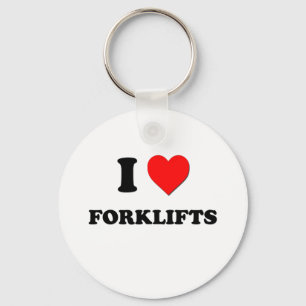 I Love Forklifts Key Ring