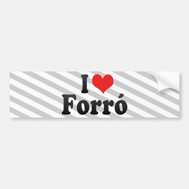 I Love Forró Bumper Sticker (Front)