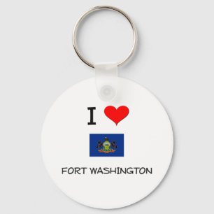 I Love Fort Washington Pennsylvania Key Ring